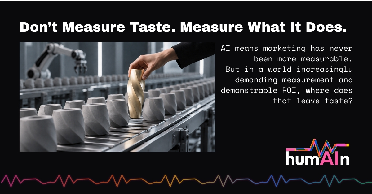 Don’t Measure Taste. Measure What It Does.